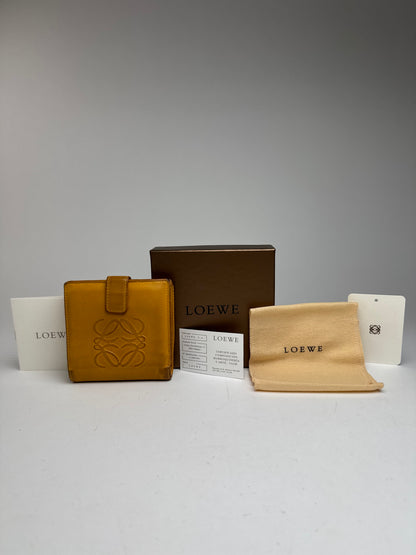 Vintage Loewe Madrid Leather Anagram wallet yellow