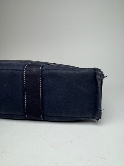 Vintage Hermes Canvas Tote Bag Navy