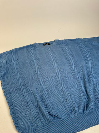 Vintage Dior Men's Cotton Sweater Light Blue XL