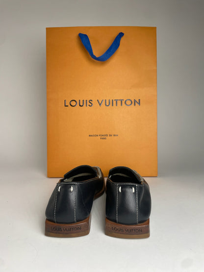 Vintage Louis Vuitton Leather Loafer Black EU35,5
