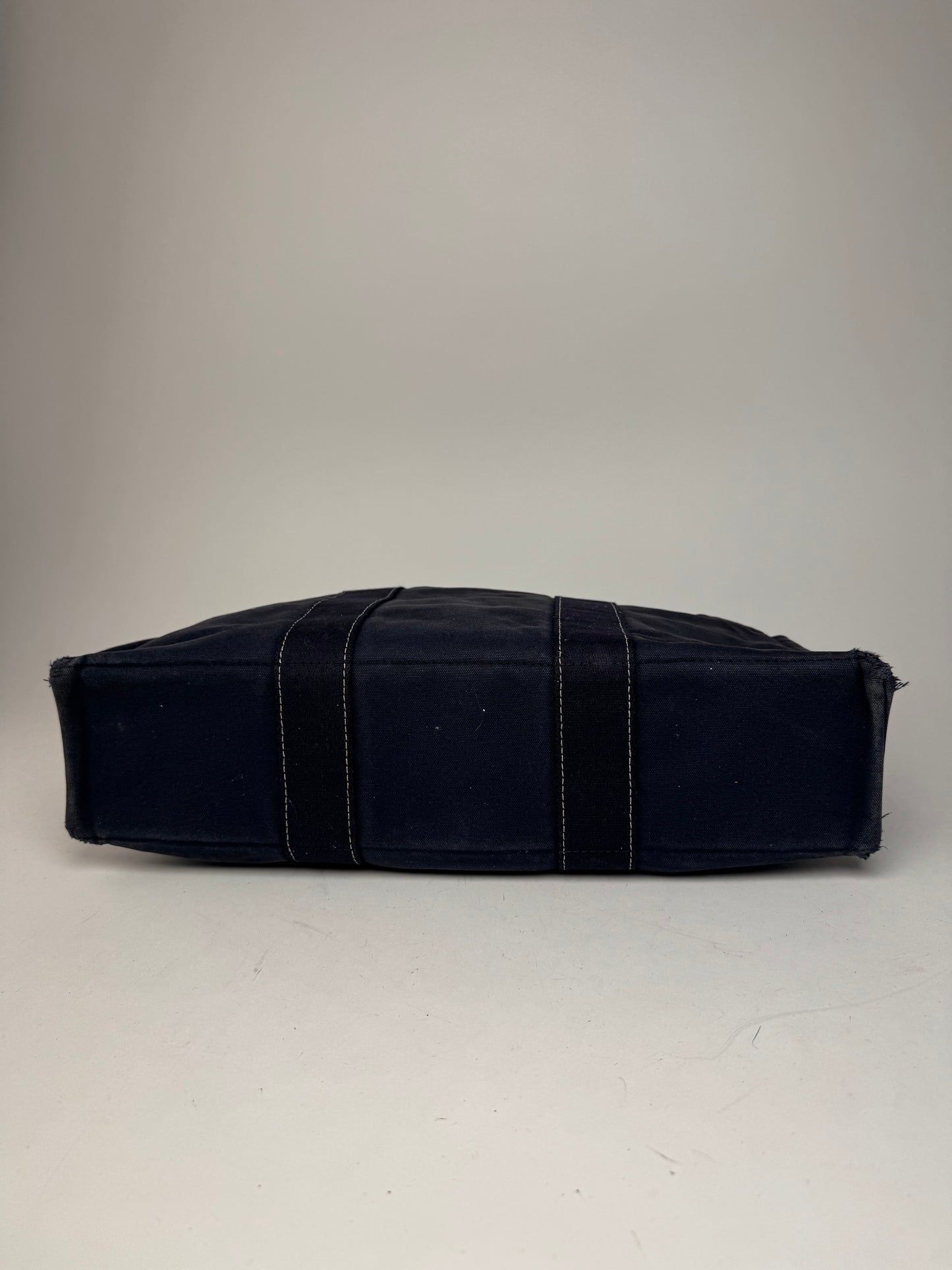 Vintage Hermes Canvas Tote Bag Navy