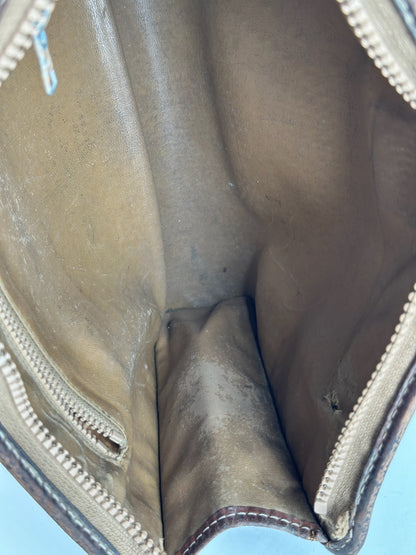 Pochette vintage Celine Paris en cuir monogramme marron