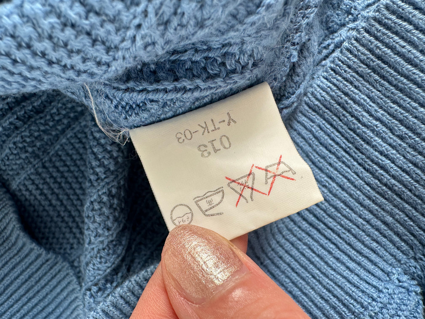 Vintage Dior Men's Cotton Sweater Light Blue XL