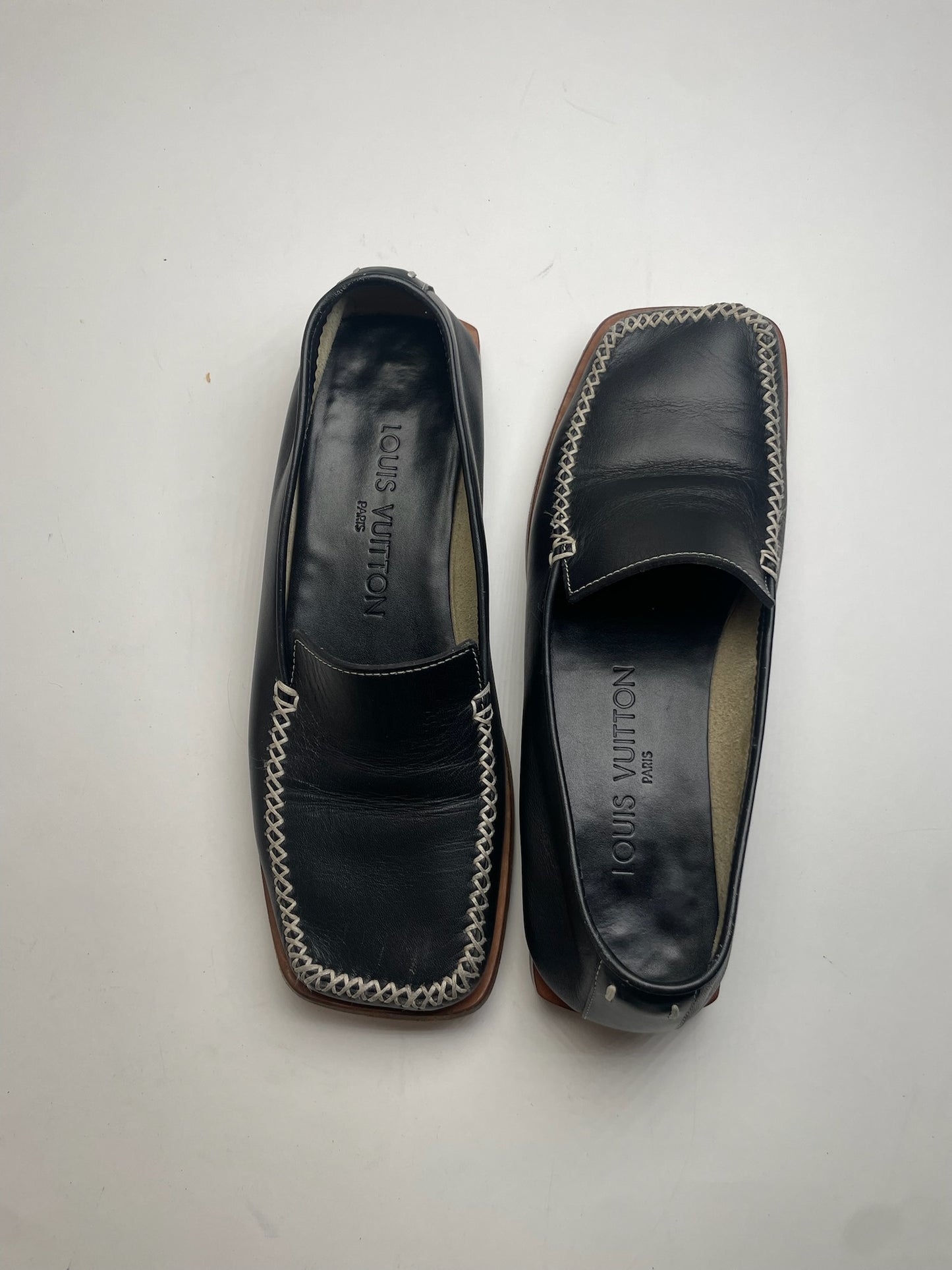 Vintage Louis Vuitton Leather Loafer Black EU35,5