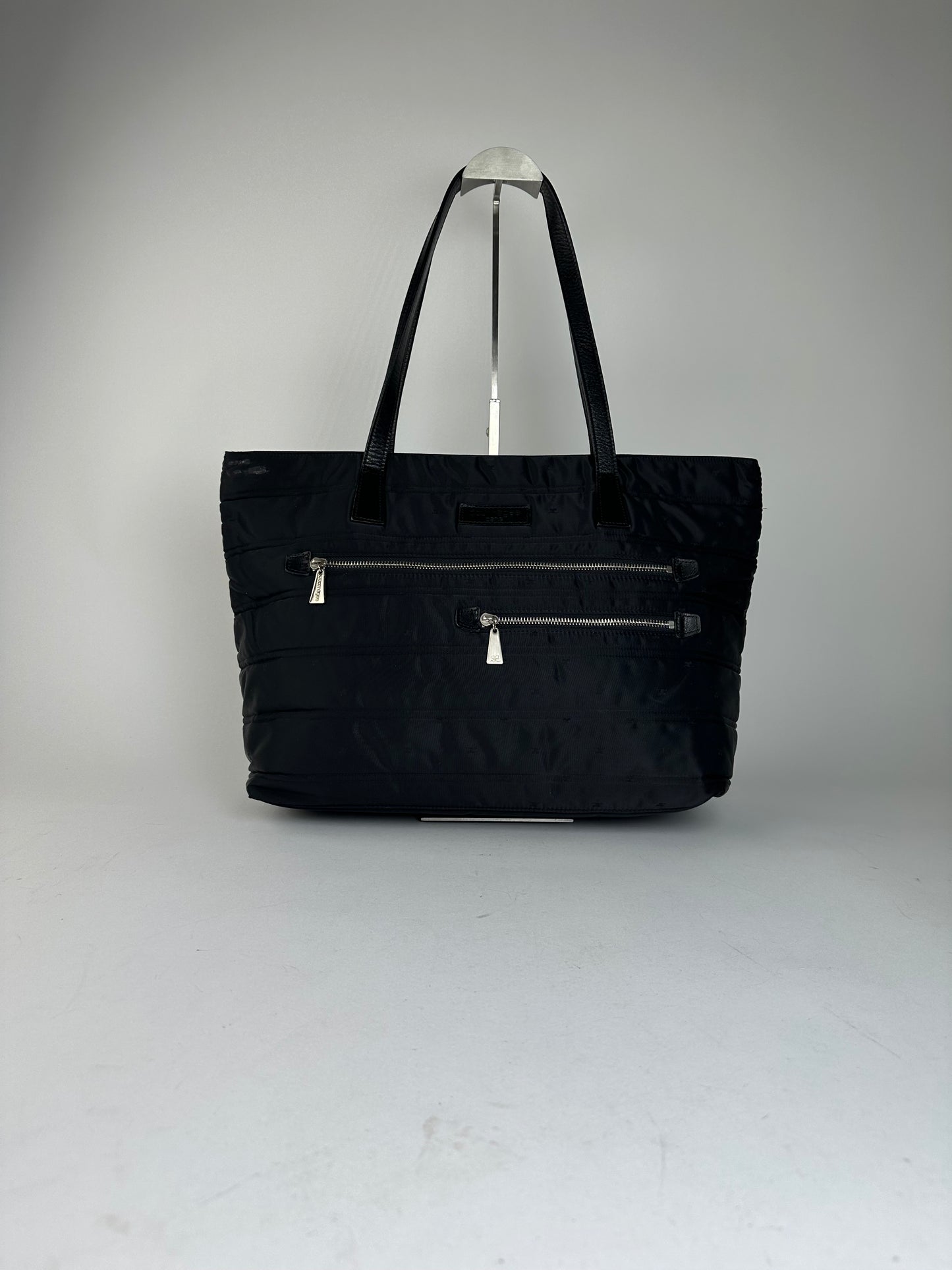 Vintage Courreges Nylon Tote Bag Black