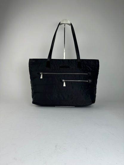 Vintage Courreges Nylon Tote Bag Black