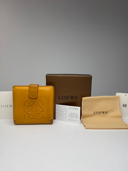 Vintage Loewe Madrid Leather Anagram wallet yellow