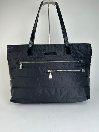 Vintage Courreges Nylon Tote Bag Black
