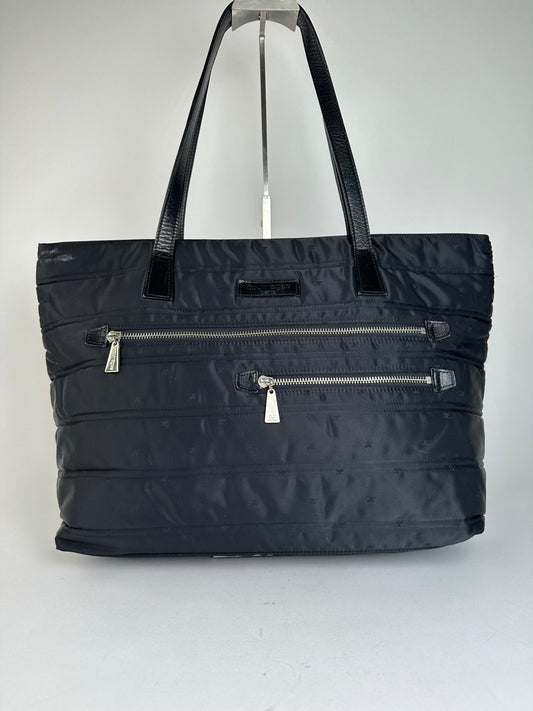 Vintage Courreges Nylon Tote Bag Black