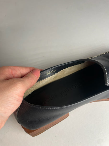 Vintage Louis Vuitton Leather Loafer Black EU35,5