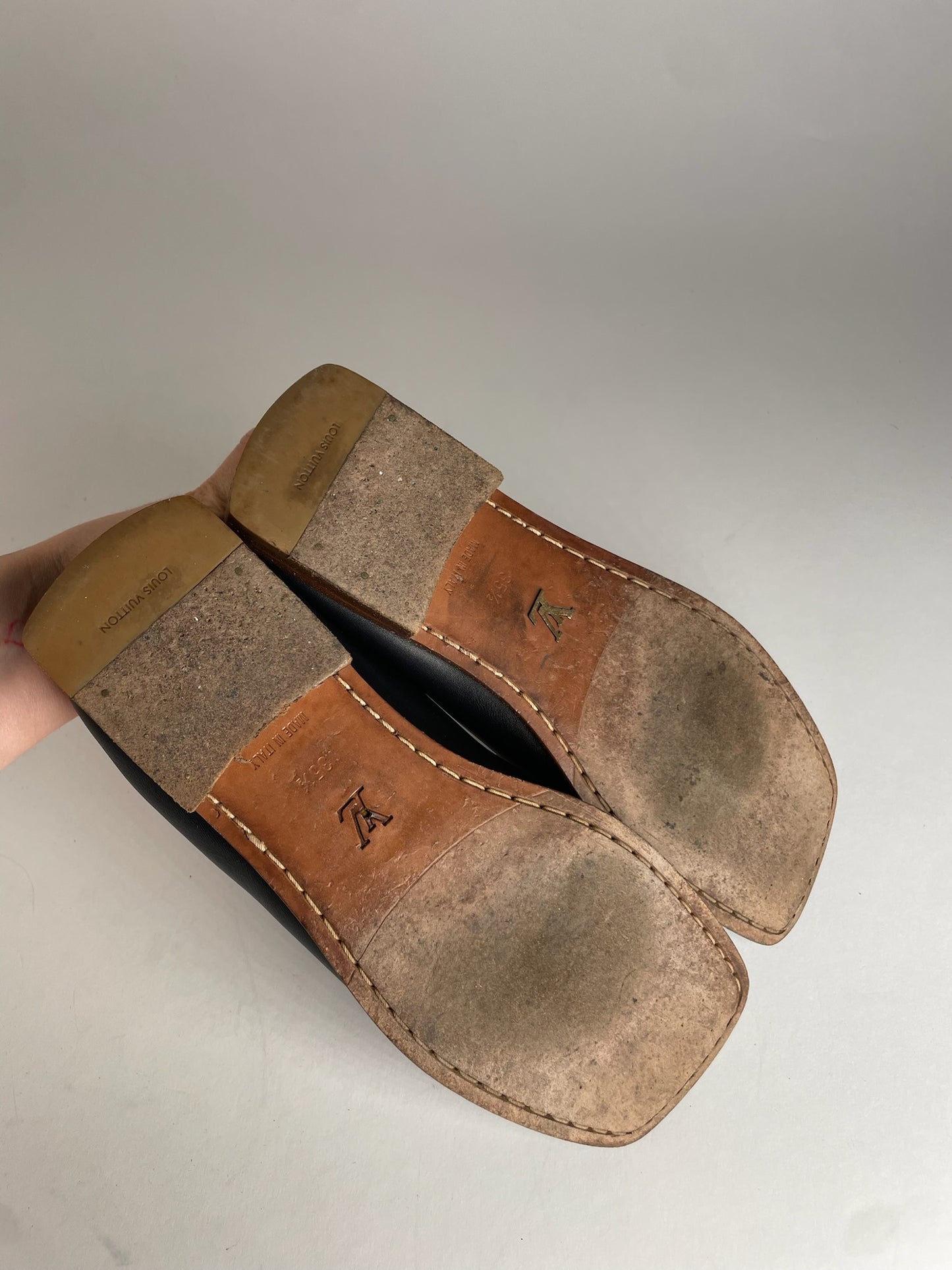 Vintage Louis Vuitton Leather Loafer Black EU35,5