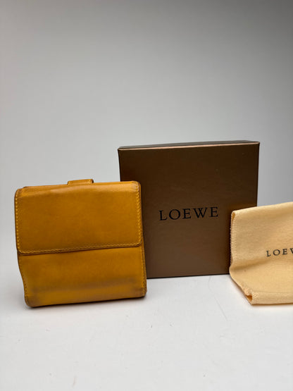 Vintage Loewe Madrid Leather Anagram wallet yellow