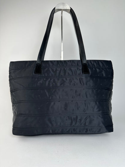 Vintage Courreges Nylon Tote Bag Black