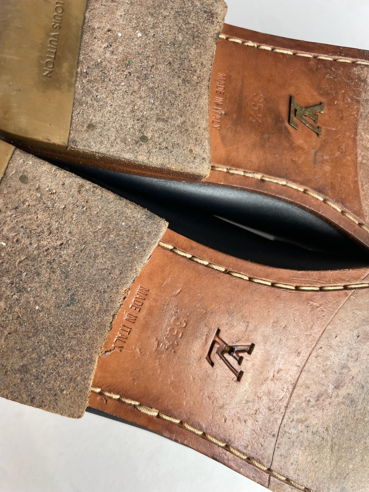 Vintage Louis Vuitton Leather Loafer Black EU35,5