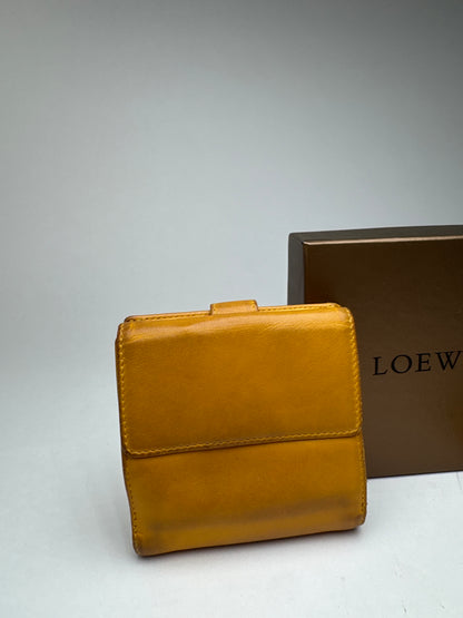 Vintage Loewe Madrid Leather Anagram wallet yellow