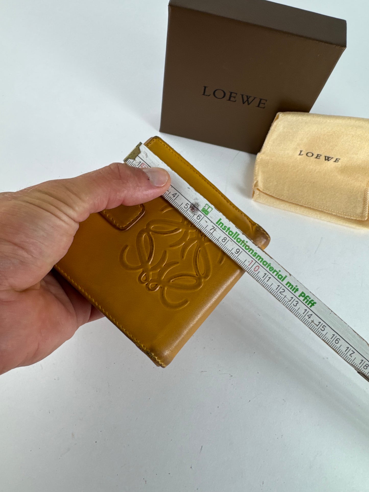 Vintage Loewe Madrid Leather Anagram wallet yellow