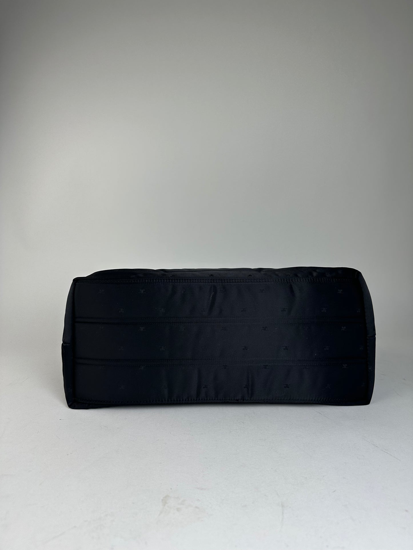 Vintage Courreges Nylon Tote Bag Black