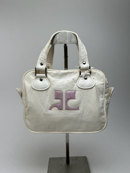 Vintage Courreges Patent Leather bag white new