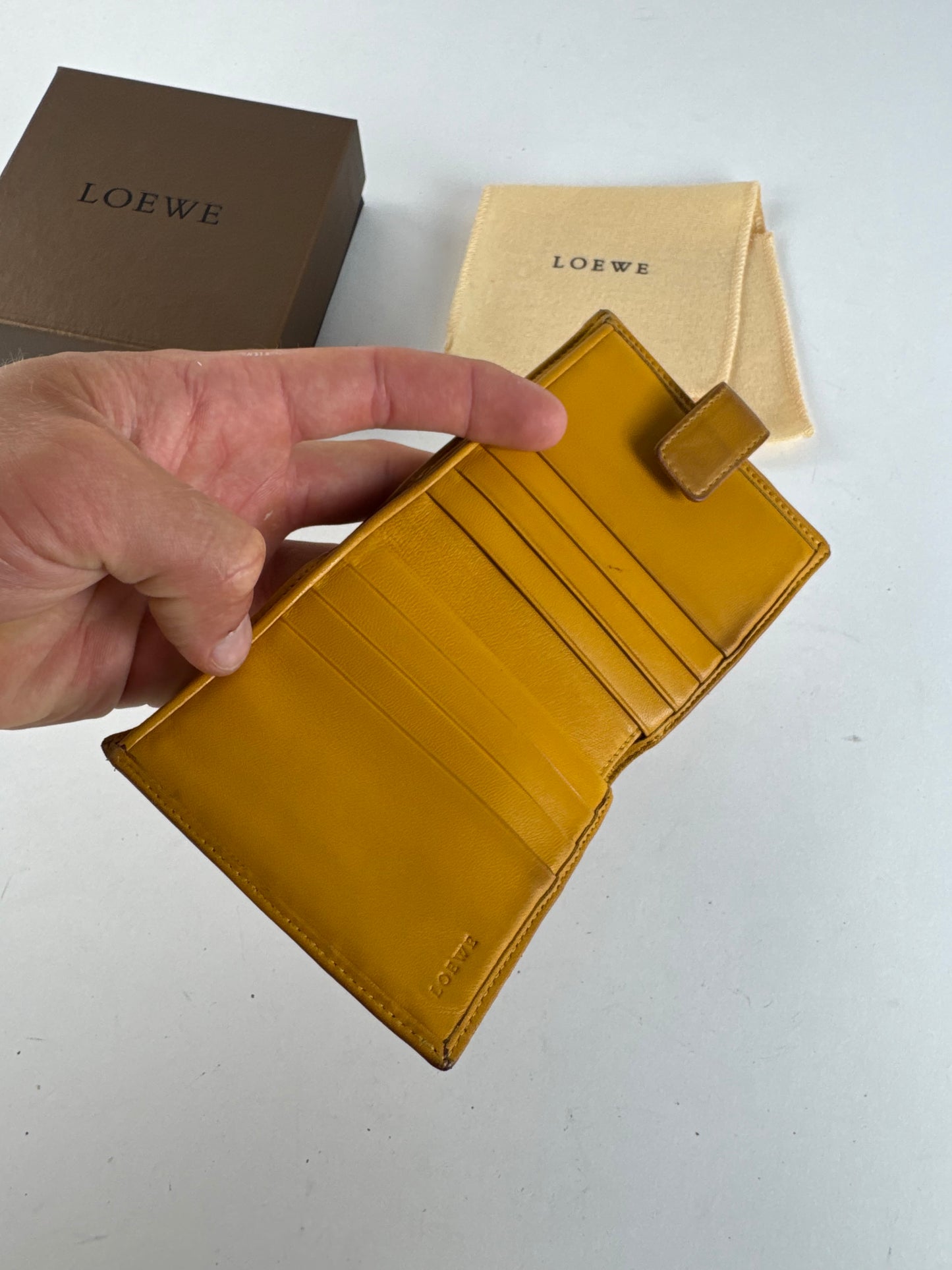 Vintage Loewe Madrid Leather Anagram wallet yellow