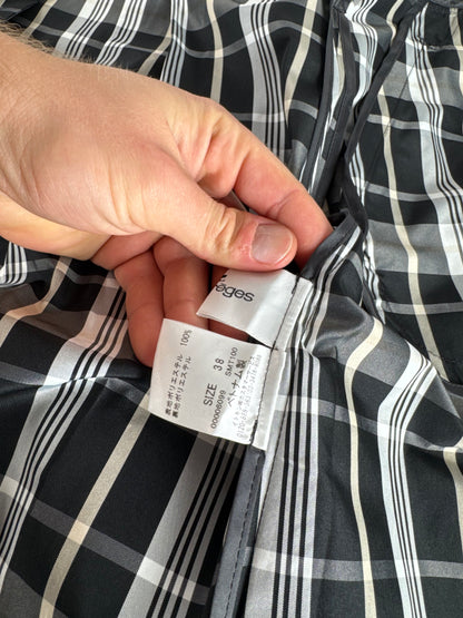 Vintage Courreges Trenchcoat black White Checked 36/S