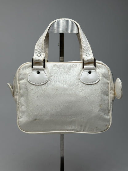 Vintage Courreges Patent Leather bag white new