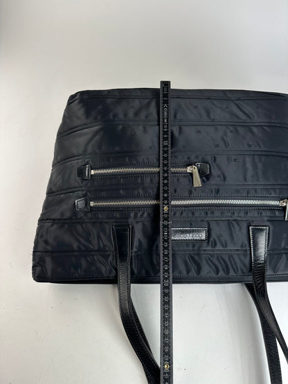 Vintage Courreges Nylon Tote Bag Black