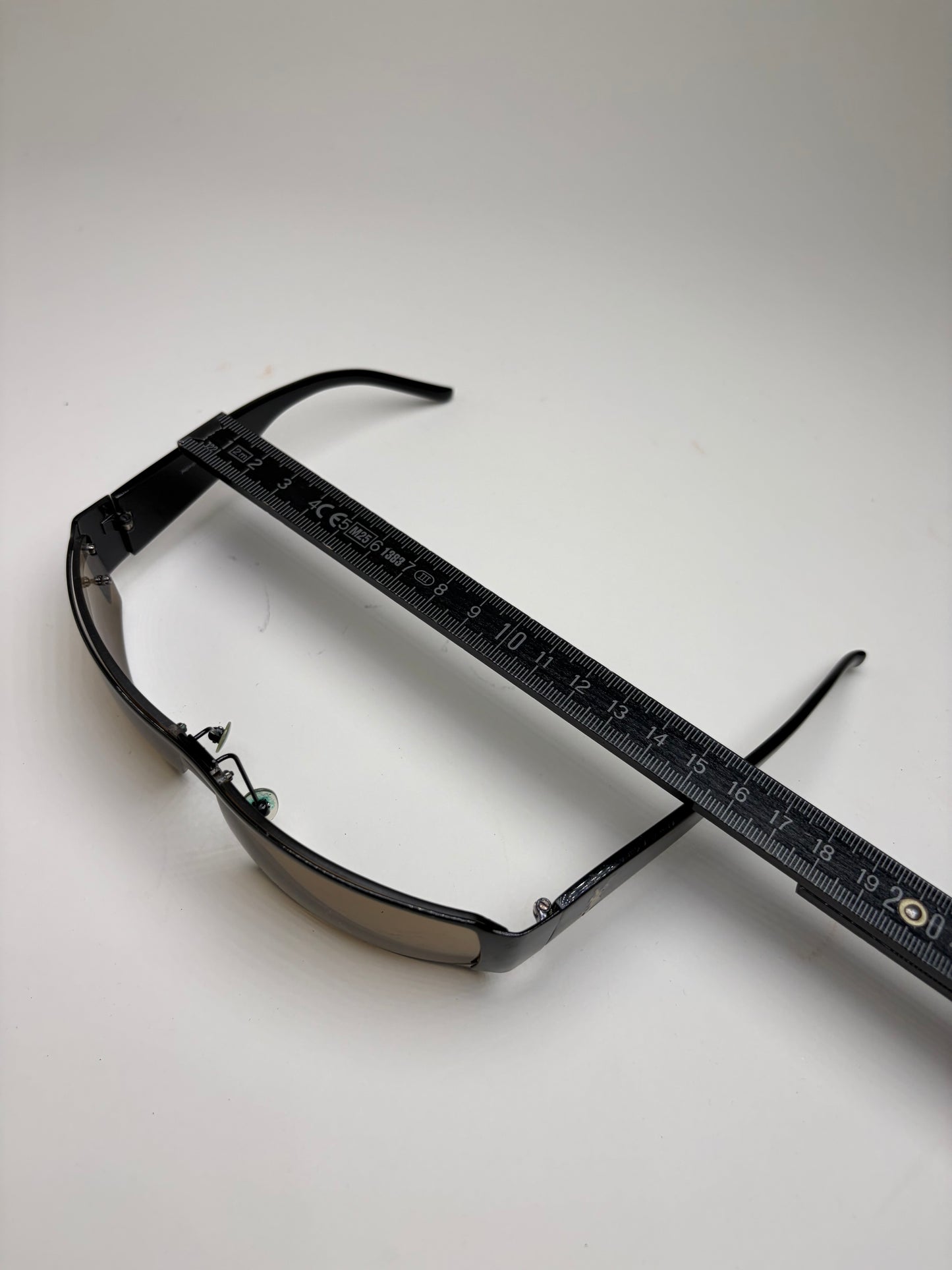 Vintage Yves Saint Laurent Logo Sunglasses Black Brown Gradient