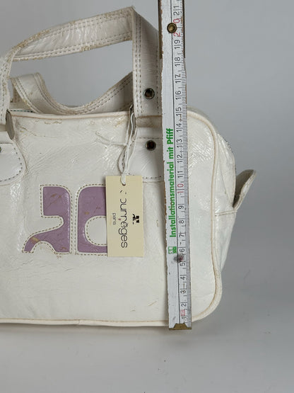 Vintage Courreges Patent Leather bag white new