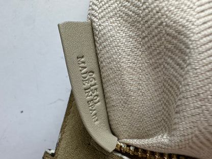 Vintage Loewe Suede-Like Zip Clutch c. Late 2000s Beige