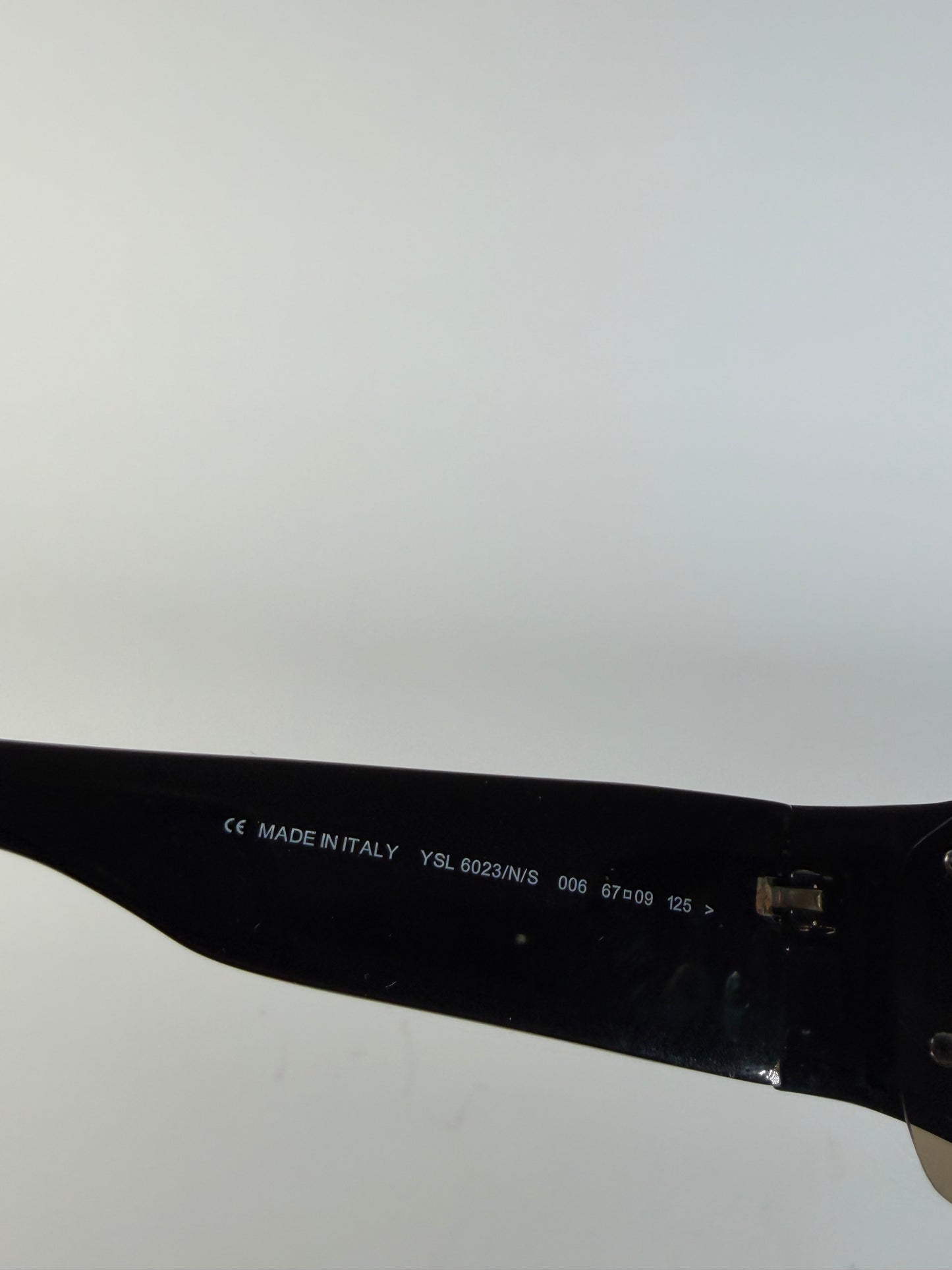 Vintage Yves Saint Laurent Logo Sunglasses Black Brown Gradient