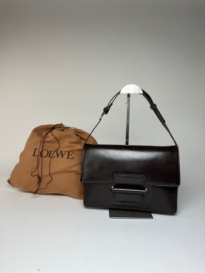 Vintage Loewe Madrid Leather Handbag Brown