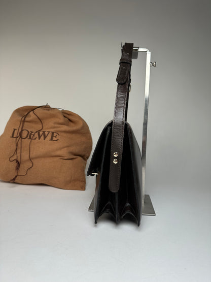 Vintage Loewe Madrid Leather Handbag Brown