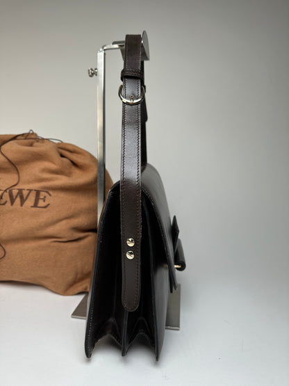 Vintage Loewe Madrid Leather Handbag Brown