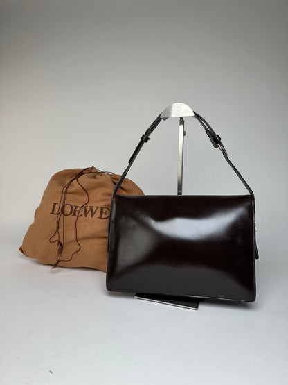 Vintage Loewe Madrid Leather Handbag Brown