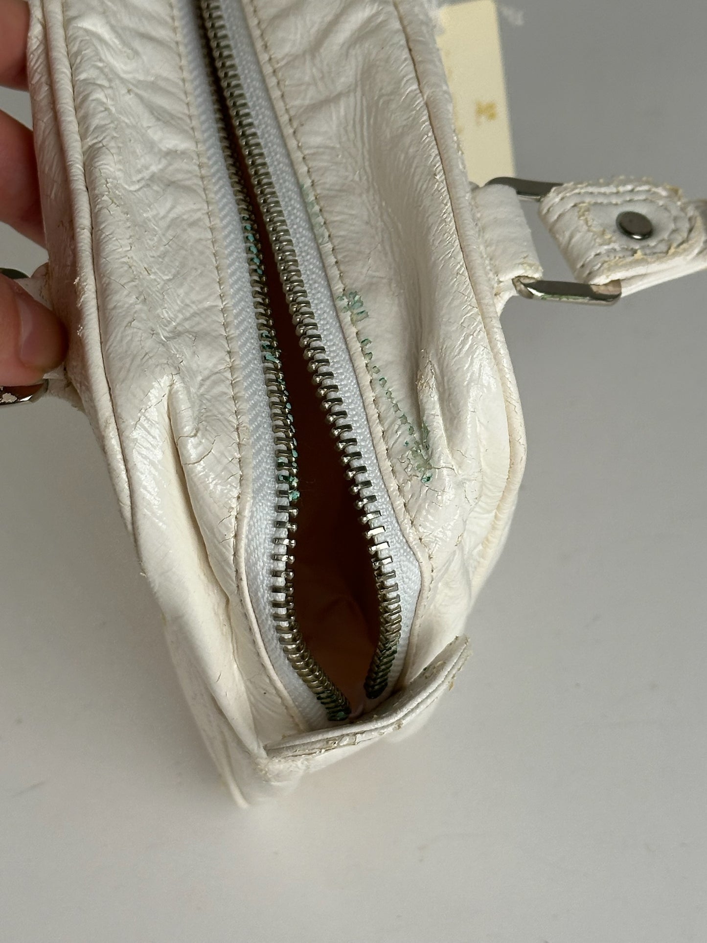 Vintage Courreges Patent Leather bag white new