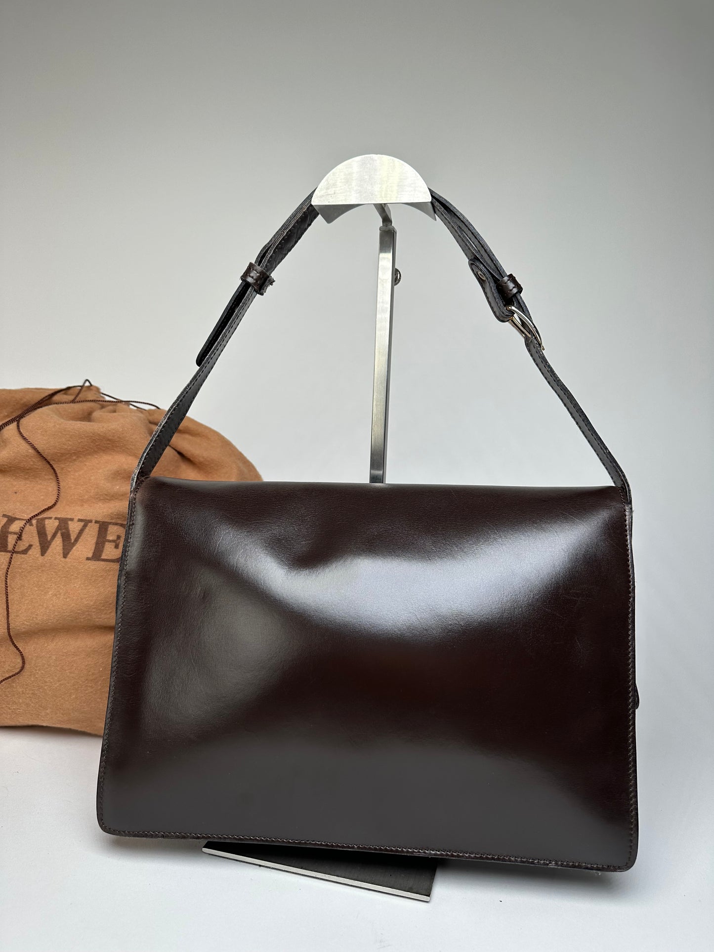 Vintage Loewe Madrid Leather Handbag Brown