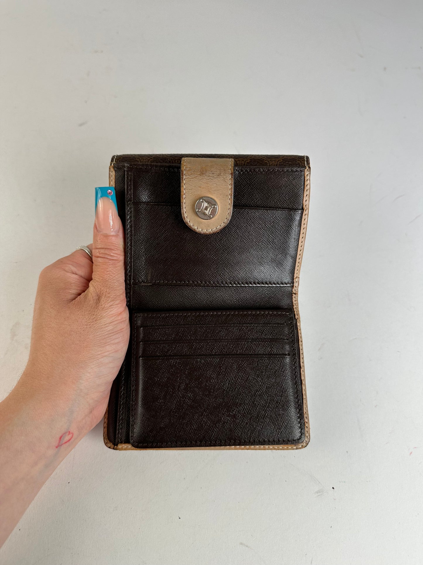 Vintage Celine Leather Coin Purse Brown