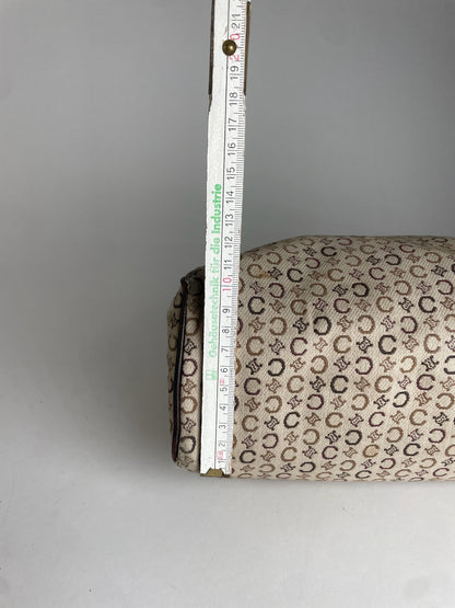 Vintage Celine Monogram Handbag Beige Brown