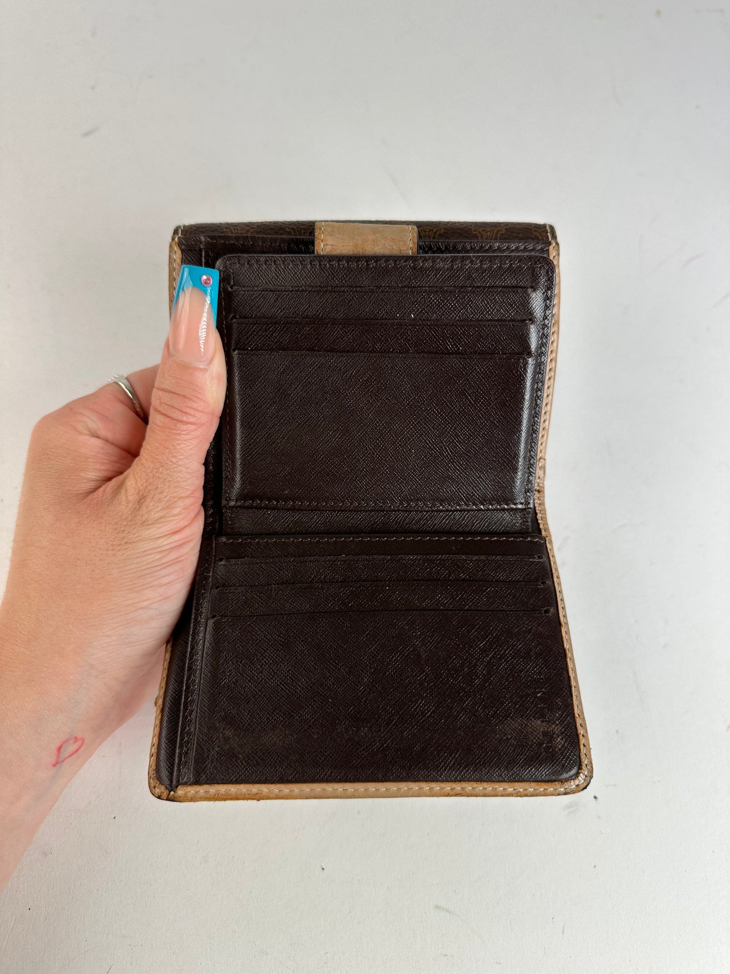 Vintage Celine Leather Coin Purse Brown