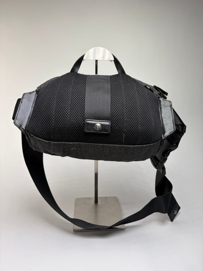 Vintage Issey Miyake Textured Nylon Sling Bag Black