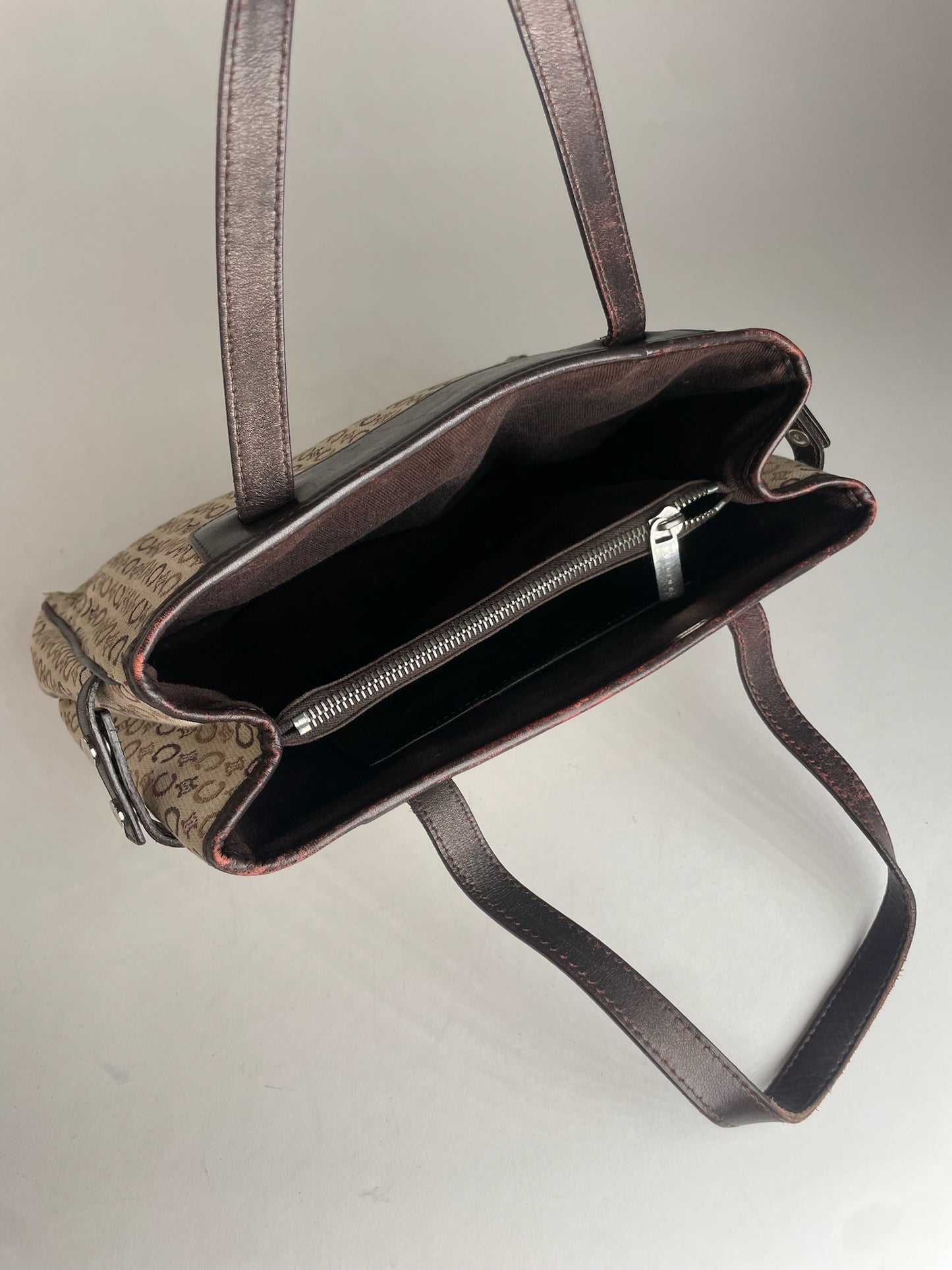 Vintage Celine Monogram Handbag Beige Brown