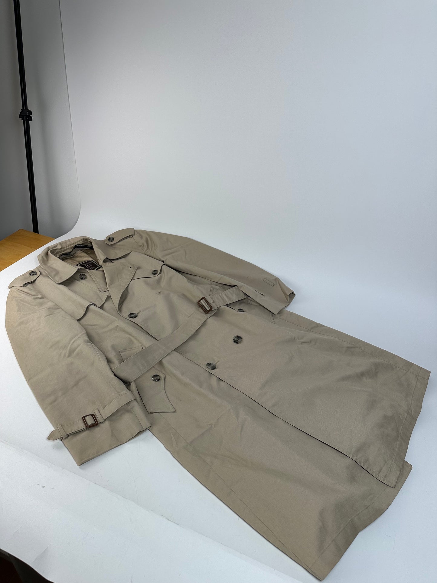 Vintage Dior Canvas Trenchcoat L Beige