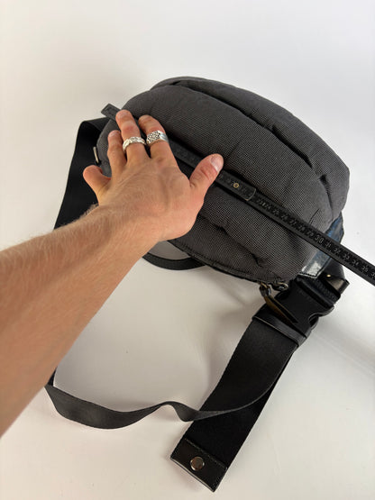 Vintage Issey Miyake Textured Nylon Sling Bag Black