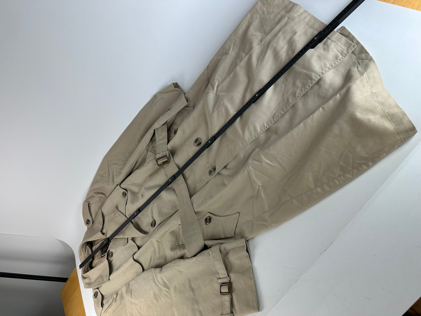 Vintage Dior Canvas Trenchcoat L Beige