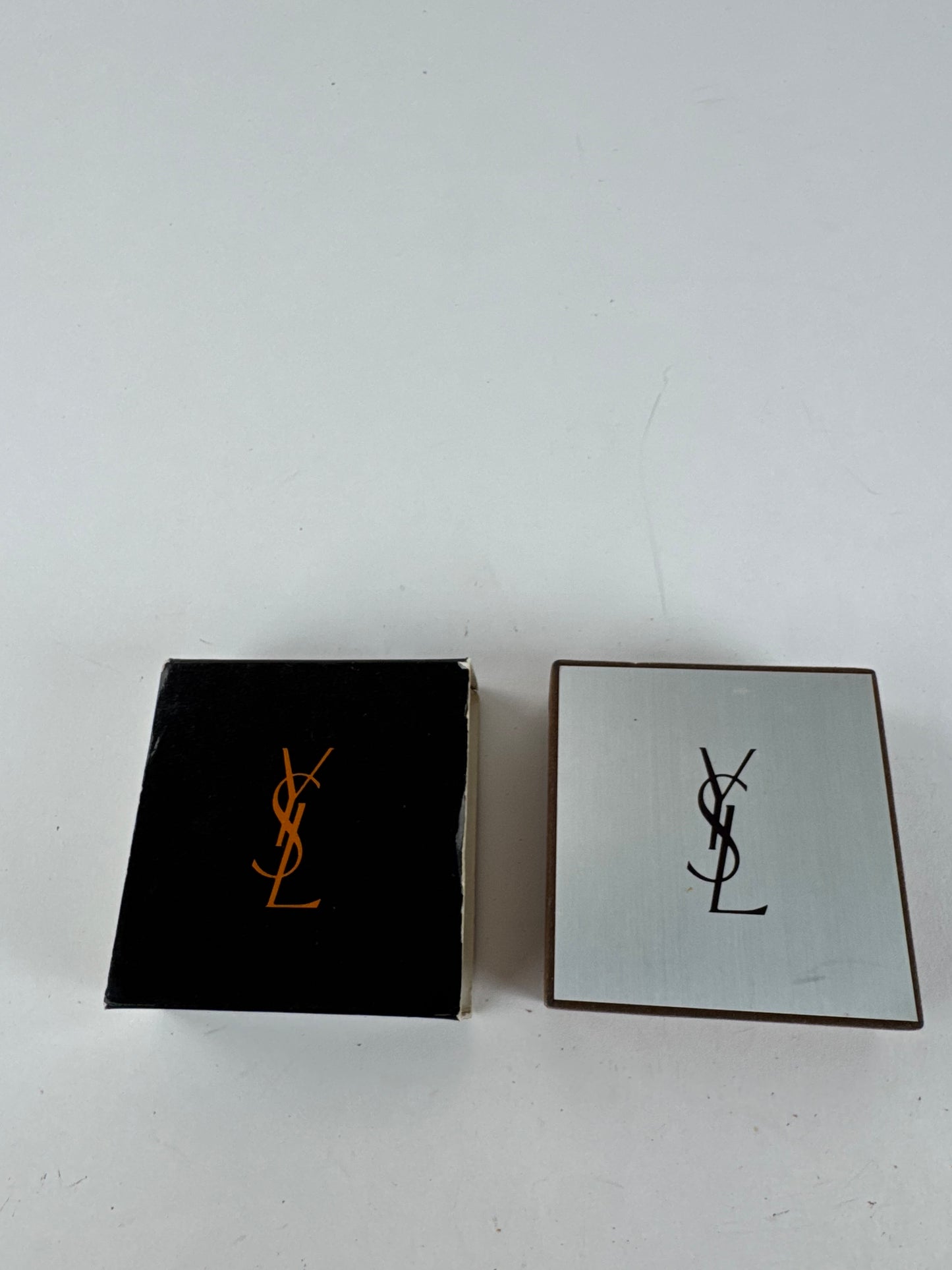 Vintage Yves Saint Laurent money Tie clamp black silver