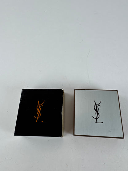 Vintage Yves Saint Laurent money Tie clamp black silver