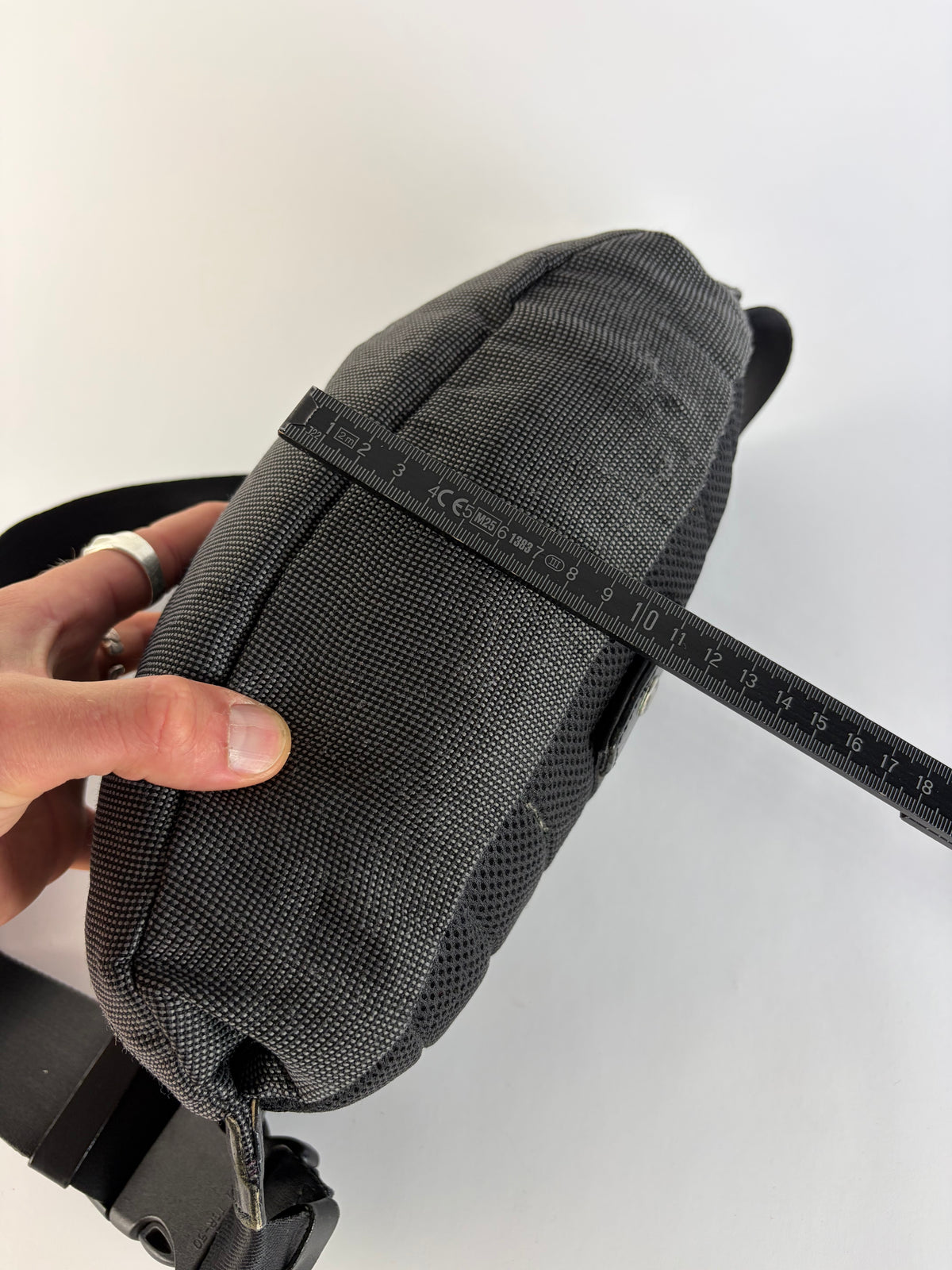 Vintage Issey Miyake Textured Nylon Sling Bag Black