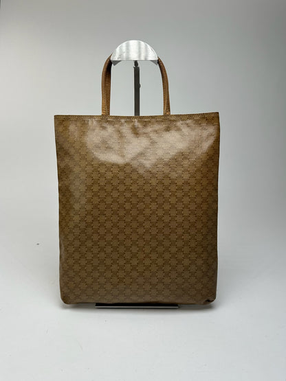 Vintage Celine Paris Mini Shopper bag Gold Brown