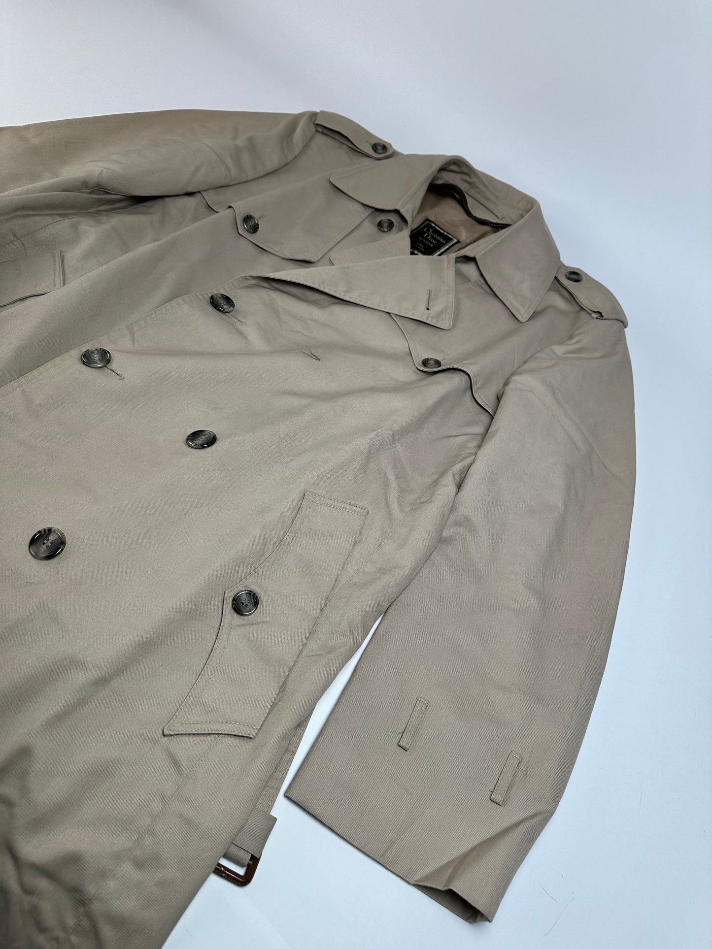 Vintage Dior Canvas Trenchcoat L Beige