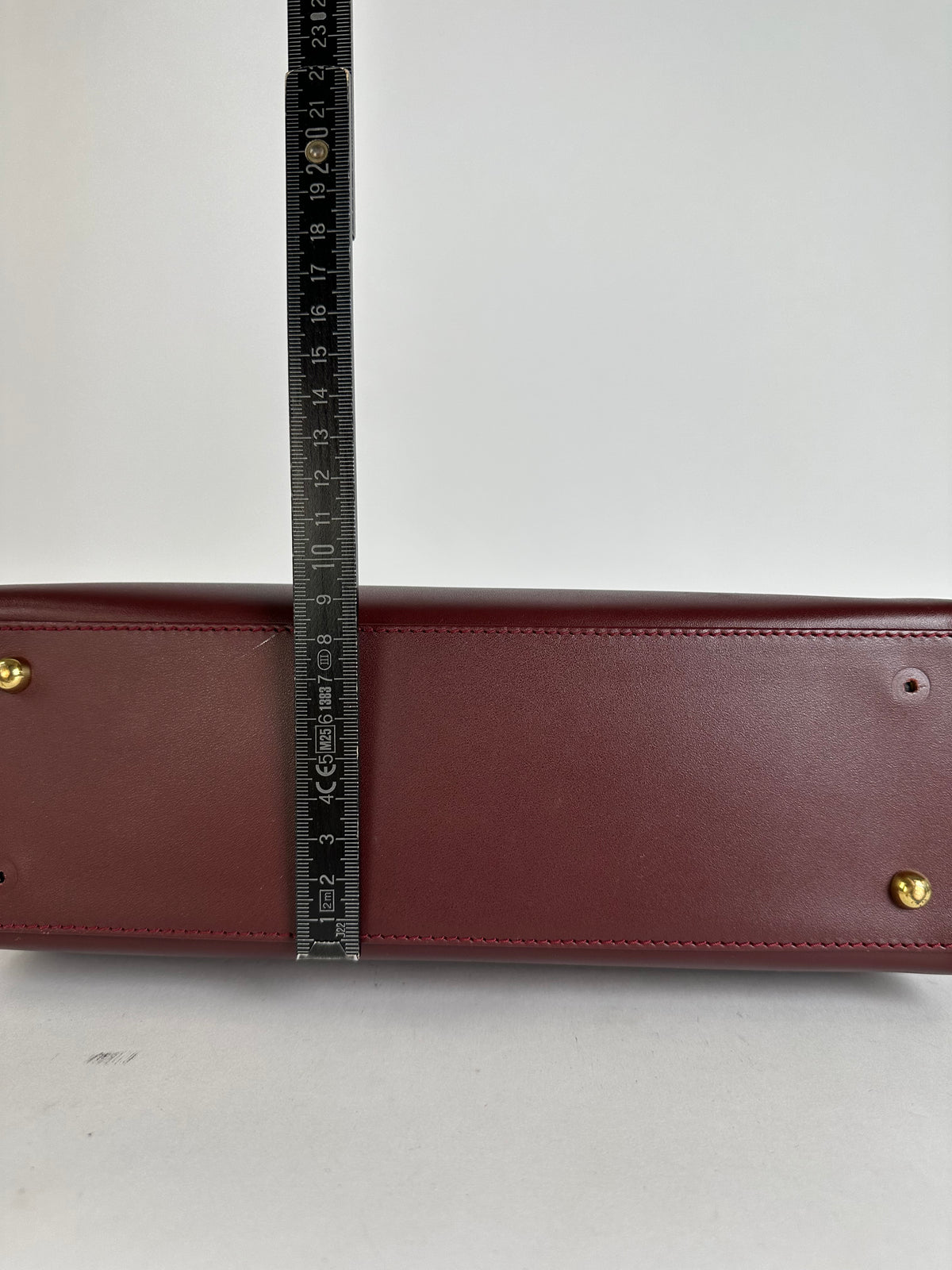 Vintage Cartier Structured Top-Handle Bag c. Late 1980s Burgundy